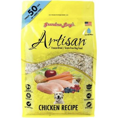 Alimento liofilizado para perros Artisan Chicken Grain-Free, bolsa de 3 lb
