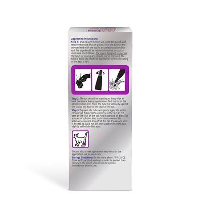 Solución tópica Plus para gatos, de 13,8 a 27,5 lb (caja morada), 1 dosis (suministro para 2 meses)