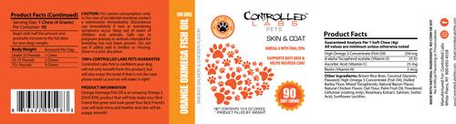 Orange Oximega Fish Oil Skin & Coat Support Smoked Salmon & Chicken Flavor Soft Chews Dog Supplement, 90 count