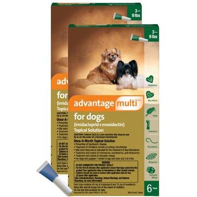 Solución tópica para perros, de 20,1 a 55 lb (caja roja), 6 dosis (suministro para 6 meses)