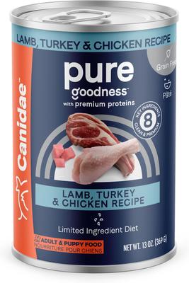 PURE All Stages Grain-Free Limited Ingredient Salmon & Sweet Potato Recipe Canned Dog Food, 13-oz can, case of 12