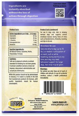 Travel & Calming Aid Dog Strips, 12 count