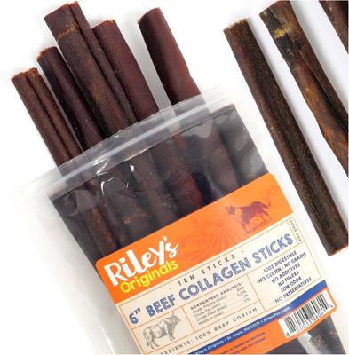 Beef Collagen Sticks 6-inch Natural Dog Chew Treats, 5 count