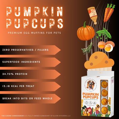 The Canine Connoisseur Grain-Free PUMPKIN PUPCUPS Egg Muffins Dog & Cat Treats, 12 count