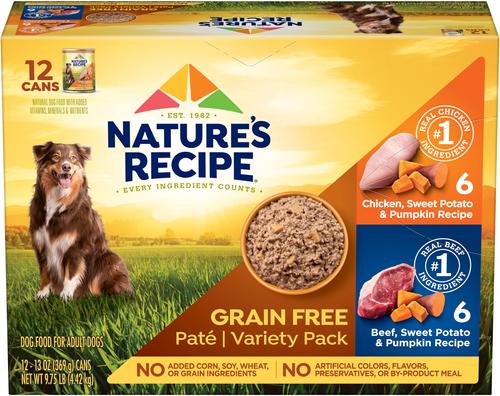 Grain-Free Salmon, Sweet Potato & Pumpkin Recipe Wet Dog Food, 13-oz can, 12 count