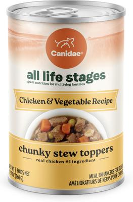 All Life Stages Chunky Stew Toppers Multi-Protein & Vegetable Recipe Wet Dog Food, 12.7-oz can, case of 6