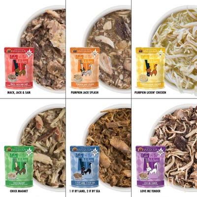 Bundle: Inaba Grain-Free Grilled Chicken Fillet Extra Tender in Crab Flavored Broth Cat Treat, 0.9-oz pouch + Weruva Cats in the Kitchen Variety Pack Grain-Free Cat Food Pouches, 3-oz, case of 12