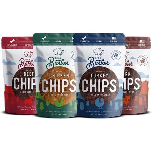 Galletas para perros con un solo ingrediente natural de pollo, pavo y carne de res, variedad Farmyard & Pasture, 3.5 oz, caja de 4
