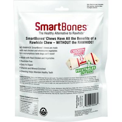 Golosinas para perros con huesos masticables de pollo grandes, 3 unidades