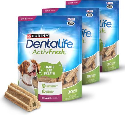 ActivFresh Daily Oral Care Small/Medium Dental Dog Treats, 21 count