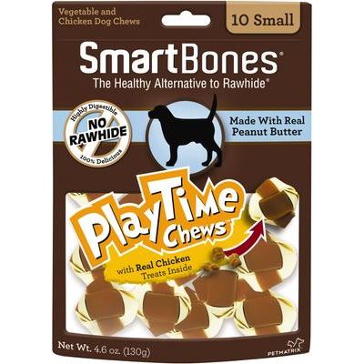 Golosinas masticables de pollo para perros PlayTime, pequeñas, 10 unidades