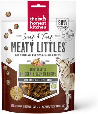 Meaty Littles Lamb & Salmon Dog Treats, 4-oz bag