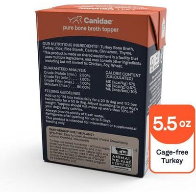 PURE Real Turkey & Rice Bone Broth Wet Dog Food Topper, 5.5-oz box, case of 6