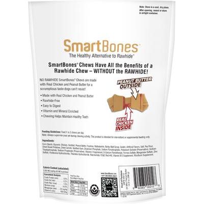 Mini golosinas masticables con forma de hueso de mantequilla de maní para perros, 24 unidades