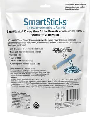 SmartSticks Chamomile & Lavender Extract Flavor Chews Dog Treats, 16 count