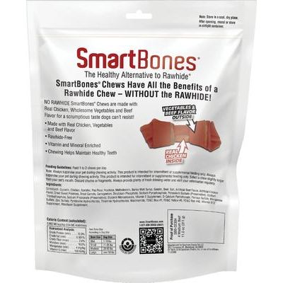 Golosinas para perros con huesos masticables de carne de res mediana, 4 unidades