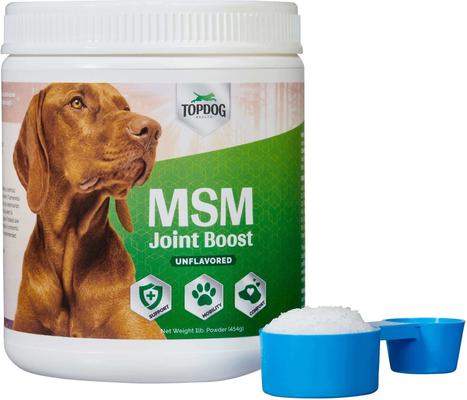 MSM Joint Boost Natural Chicken Flavor Powder Dog Supplement, 1-lb jar