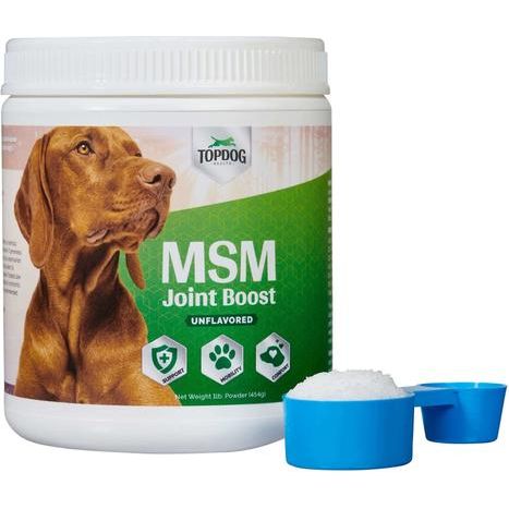 MSM Joint Boost Natural Chicken Flavor Powder Dog Supplement, 1-lb jar