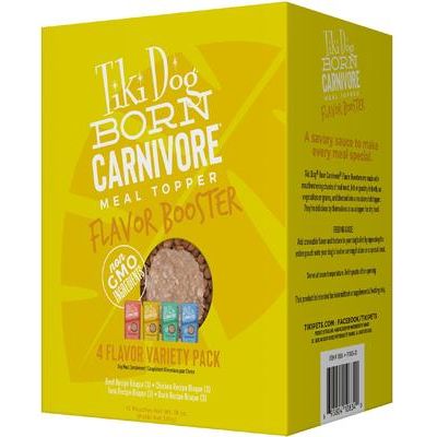 Born Carnivore Flavor Booster Chicken Bisque Non-GMO Wet Dog Food Topper, 1.5-oz pouch, case of 12