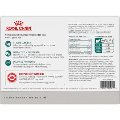 Comida húmeda para gatos Instinctive 7+ Thin Slices in Gravy, lata de 3 oz, caja de 12