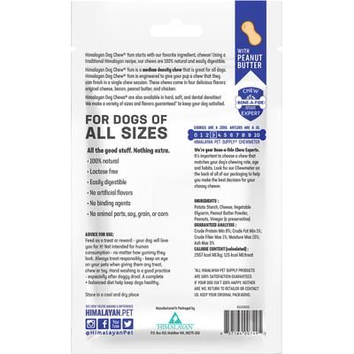 Golosinas para perros con sabor a mantequilla de maní yakyYUM, 3 unidades