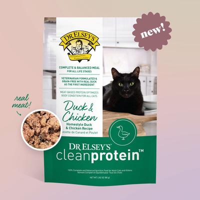 cleanprotein Duck & Chicken Flavored Wet Cat Food, 2.82-oz pouch, 12 count