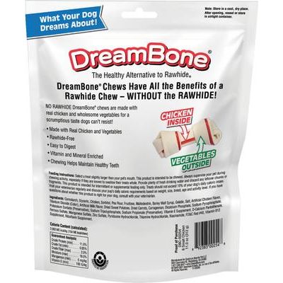 Golosinas para perros con forma de hueso masticable de pollo pequeño, 6 unidades