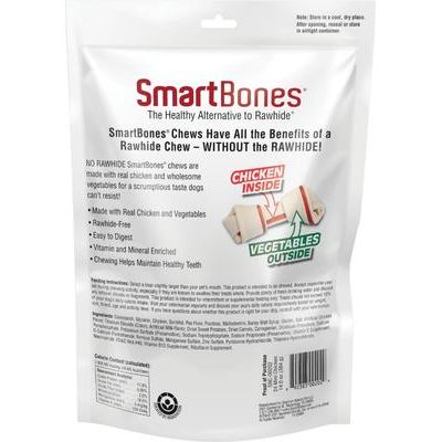 Mini huesos masticables de pollo para perros, 24 unidades