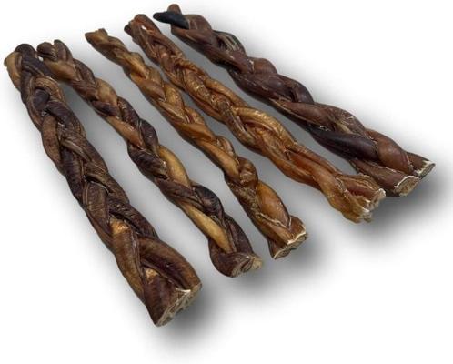 Braided Bully Sticks Dog Treats, 12-in, case of 5