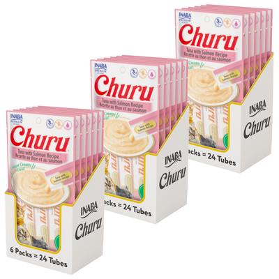 Churu - Premio para lamer para gatos (puré de pollo y queso sin cereales), tubo de 0.5 oz, paquete de 72 unidades