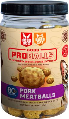Proballs Raw Meatball Pork Freeze-Dried Dog Treats, 6-oz pouch