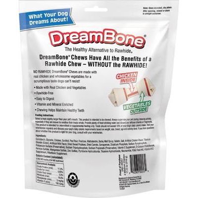 Golosinas para perros con huesos masticables de pollo medianos, 4 unidades