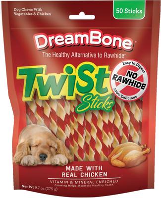 Twist Sticks Bacon & Cheese Chews Dog Treats, 50 count