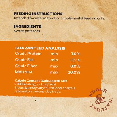 Sweet Potato Chew Dehydrated Dog Treats, 16-oz bag