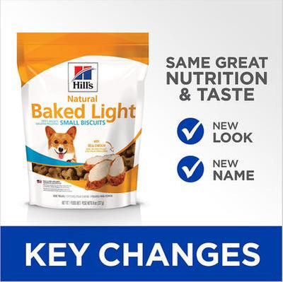 Natural Baked Light Biscuits with Real Chicken Dog Treats, 8-oz bag, 6 count