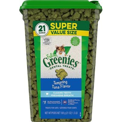 Golosinas dentales naturales para gatos adultos Feline con sabor a pollo asado al horno, envase de 9.75 oz