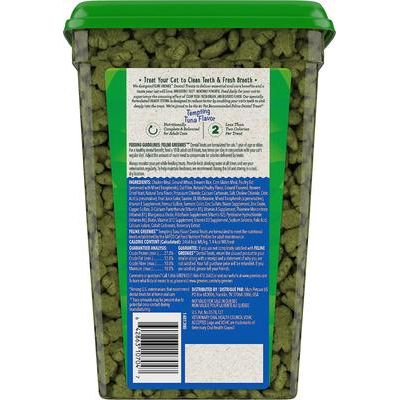 Golosinas dentales para gatos adultos Feline Tempting con sabor a atún, envase de 21 oz, paquete de 2