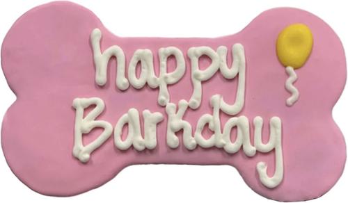 Happy Barkday Girl Bone Dog Treats