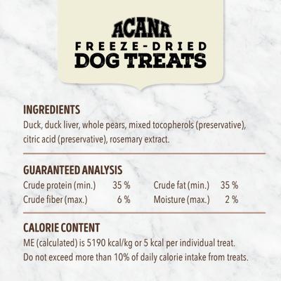 Bundle: ACANA Singles Duck & Pear Formula + Beef & Pumpkin Formula Freeze-Dried Dog Treats