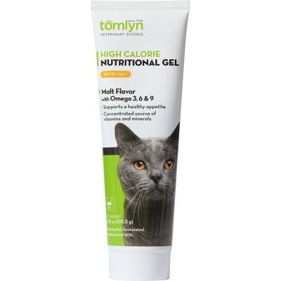 Tomlyn, Nutri-Cal Gel, Suplemento Hipercalórico para Gatos, Carbohidratos + Vitaminas + Minerales + Ácidos Grasos Esenciales, sabor Malta, 120 g.
