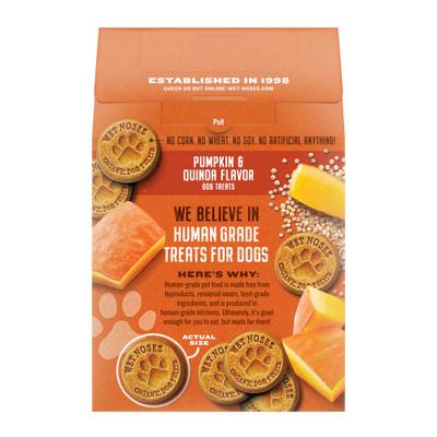 Golosinas para perros sin cereales con sabor a calabaza y quinoa, caja de 5 lb