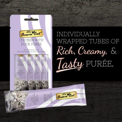 Chicken with Duck Puree Lickable Cat Treats, 0.5-oz pouch, pack of 4