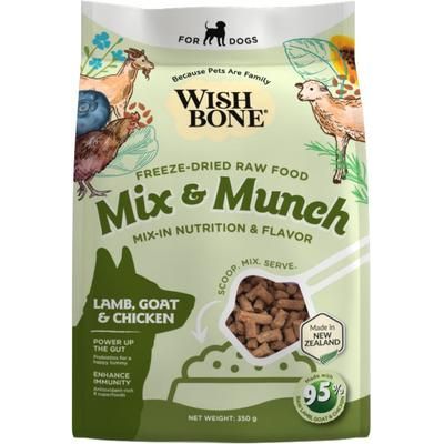 Alimento liofilizado para perros adultos Mix & Munch de carne cruda de res y venado, alto en proteínas y sin cereales, bolsa de 355 g
