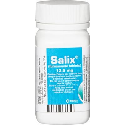 Comprimidos de furosemida para perros y gatos, 12,5 mg, 60 comprimidos