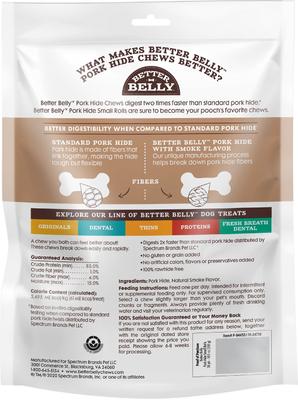 Rolls Pork Hide Smoke Flavor Dog Treat Chew, Small, 20 Count