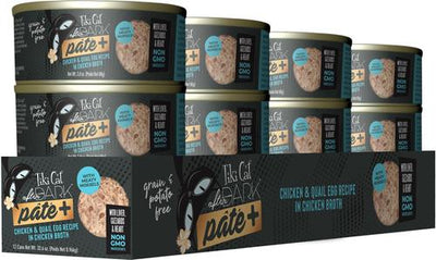 After Dark Pate+ Chicken & Quail Egg Grain-Free Wet Cat Food, 2.8-oz can, case of 12