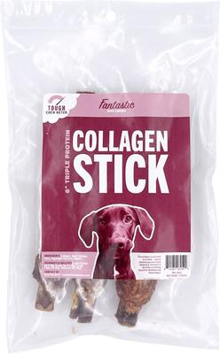 6-inch Collagen Sticks with Triple Protein Dog Chews, 3 count