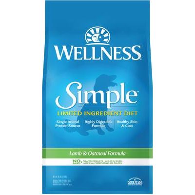 Paquete: Alimento seco para perros Wellness Simple Limited Ingredient Diet Lamb & Oatmeal Formula, bolsa de 26 lb + Alimento enlatado para perros Wellness Simple Limited Ingredient Diet Lamb & Oatmeal Formula, caja de 12,5 oz