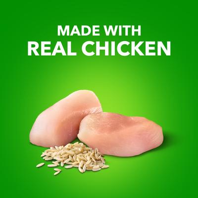 Paquete: Alimento seco para cachorros Iams Proactive Health con fórmula alta en proteínas y DHA con pollo real + Alimento húmedo clásico para cachorros con pollo molido y arroz