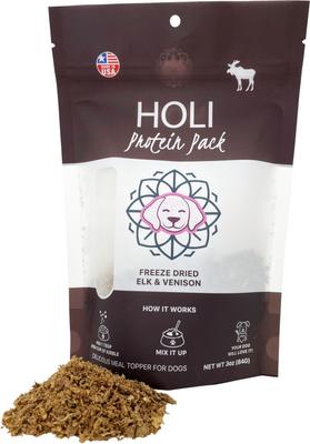 Elk & Venison Grain-Free Freeze-Dried Dog & Cat Food Topper, 6-oz bag